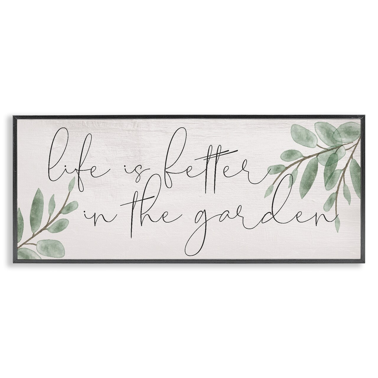 Stupell Industries Life Is Better in Garden Framed Giclee Design by Lil' Rue